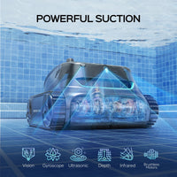 WYBOT Robot Pool Cleaner A.I. SOLAR + S2 Vision + F1 Navigation