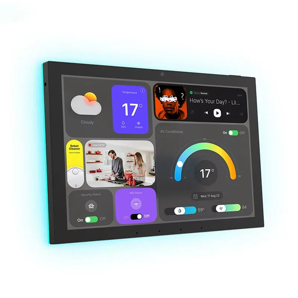 Android POE Tablet 10.1 Inch Smart Home Control Panel with MQTT,LED Lights,Google Play,Wifi,Bt,Rj45
