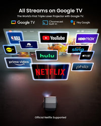 N1S Ultra 4K Triple Laser Projector , 2800 ISO Lumens, Google TV