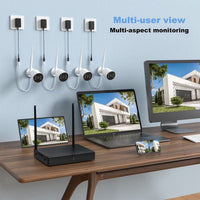 2023 Upgrade Security Camera System Wireless, 8CH 3MP NVR Home Security System