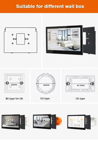 2026 New Wall Mount 8 Inch Android 13 POE Tablet Metal Body Smart Home Control Panel Support Tuya Home Assistant