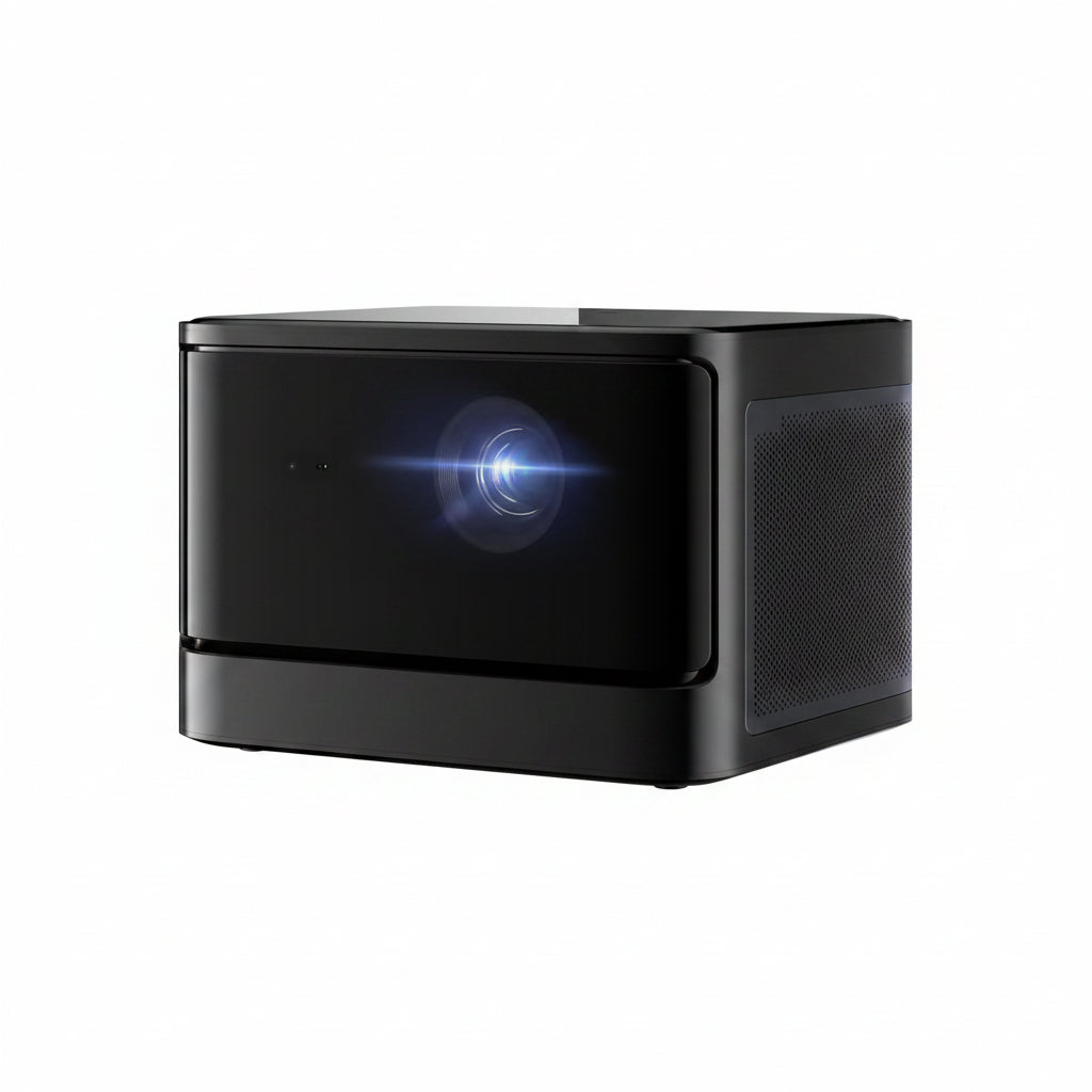 DBOX02 Laser Projector 4K GTV, 2450 ISO Lumens, Netflix Officially Licensed, Blu-Ray 3D, Home Theater Projector with Wifi and Bluetooth, HDR10+, 200-Inch Picture, 2X12W DTS:, Dolby Audio