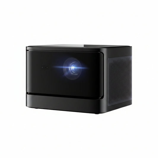DBOX02 Laser Projector 4K GTV, 2450 ISO Lumens, Netflix Officially Licensed, Blu-Ray 3D, Home Theater Projector with Wifi and Bluetooth, HDR10+, 200-Inch Picture, 2X12W DTS:, Dolby Audio